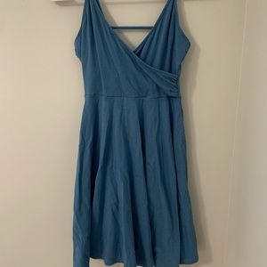 Flowy Short Blue Dress